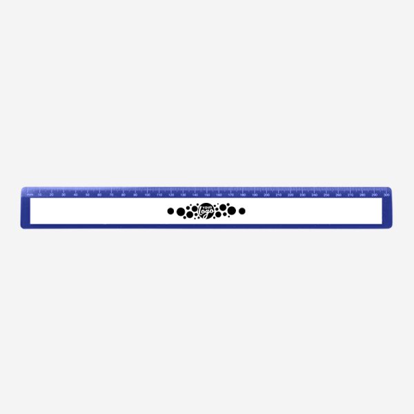 REF 521 RULER WITH RECESS 30CM ROYAL BLUE 1