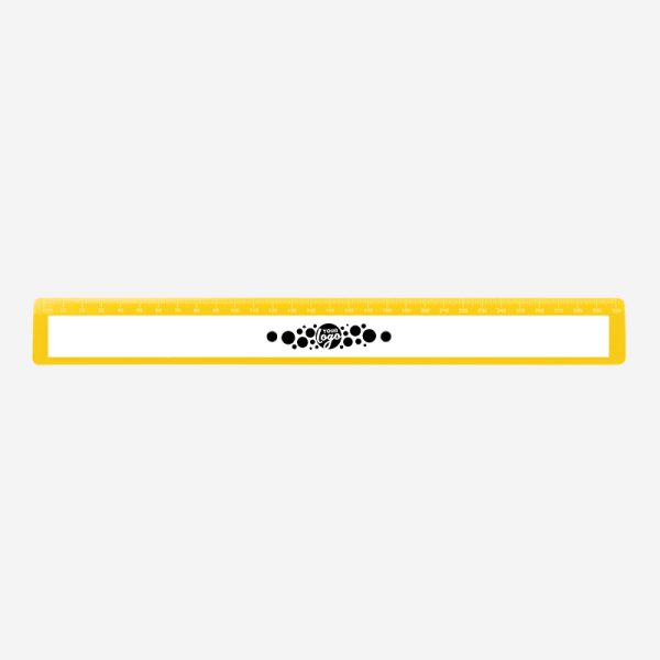 REF 521 RULER WITH RECESS 30CM YELLOW 1