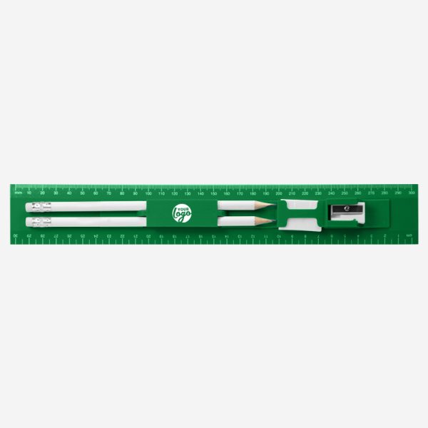 Stationery Ruler 30cm 11 REF 556 RULER SET 30cm x 45mm EMERALD GREEN 1