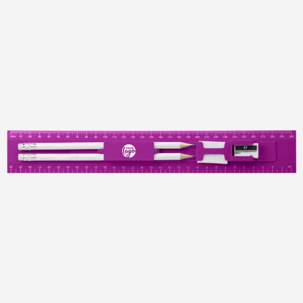 Stationery Ruler 30cm 16 REF 556 RULER SET 30cm x 45mm GRAPE 1