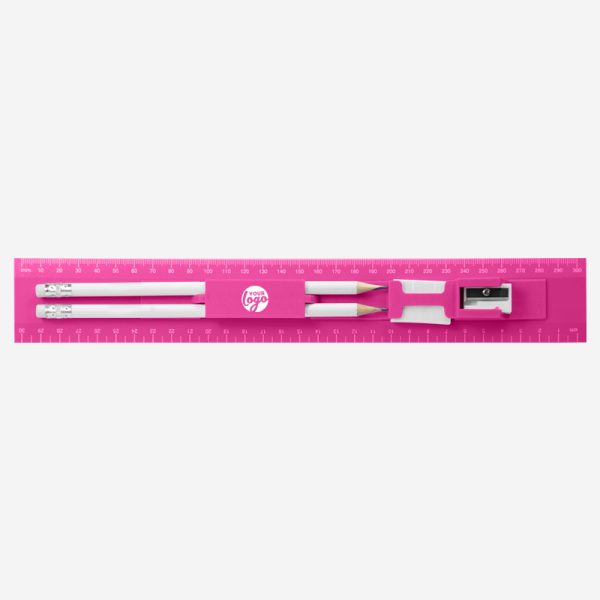 Stationery Ruler 30cm 6 REF 556 RULER SET 30cm x 45mm MAGENTA 1