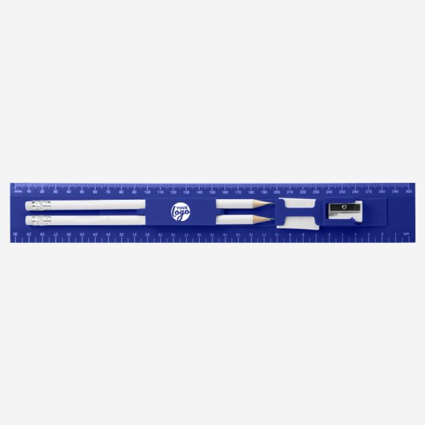 Stationery Ruler 30cm 8 REF 556 RULER SET 30cm x 45mm ROYAL BLUE 1