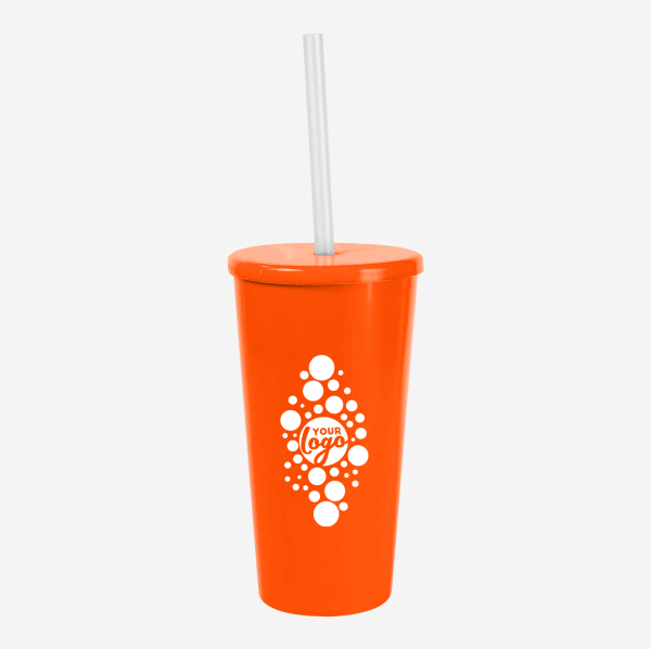 REF 739 TUCAN TUMBLER 600ML ORANGE SILKSCREEN