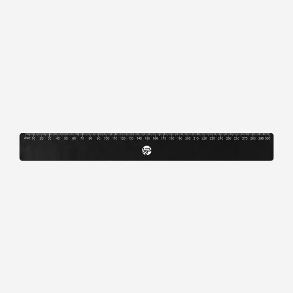 REF 522 BUDGET RULER 30cm x 35mm CALI TOP ONLY BLACK 1