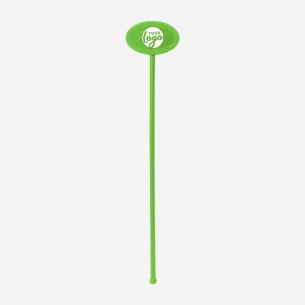 REF 401A STANDARD SWIZZLE STICK OVAL LIME NEON GREEN