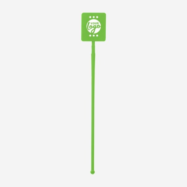 REF 401B STANDARD SWIZZLE STICK RECTANGLE LIME NEON GREEN 1