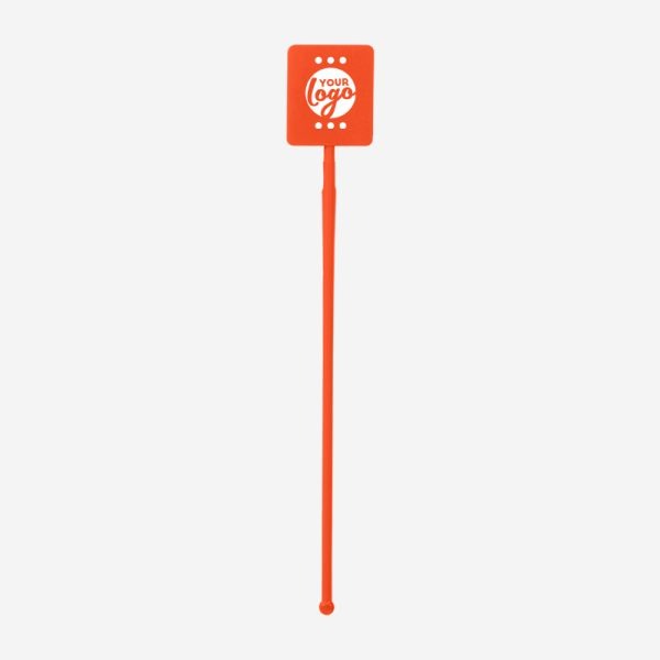 REF 401B STANDARD SWIZZLE STICK RECTANGLE ORANGE 1
