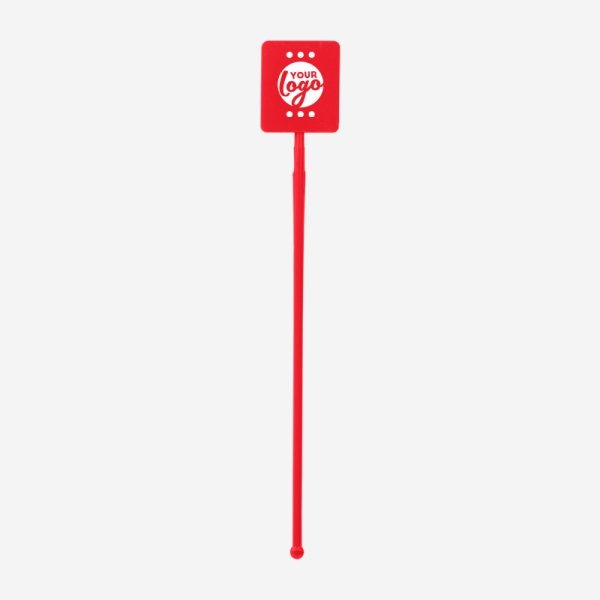REF 401B STANDARD SWIZZLE STICK RECTANGLE RED 1