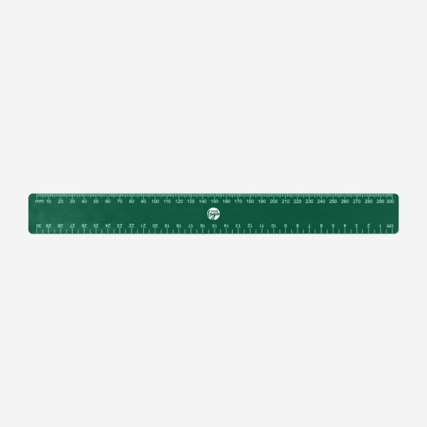 REF 555 BUDGET RULER 30cm x 35mm CALI TOP BOTTOM BOTTLE GREEN