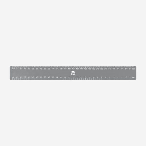 REF 555 BUDGET RULER 30cm x 35mm CALI TOP BOTTOM GRAY