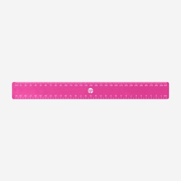 REF 555 BUDGET RULER 30cm x 35mm CALI TOP BOTTOM MAGENTA