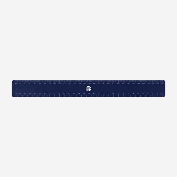 REF 555 BUDGET RULER 30cm x 35mm CALI TOP BOTTOM NAVY BLUE