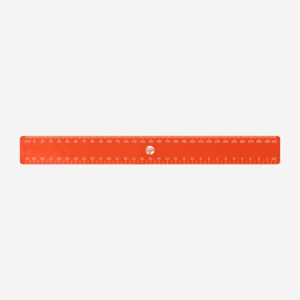 REF 555 BUDGET RULER 30cm x 35mm CALI TOP BOTTOM ORANGE