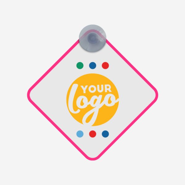 Baby on Board Sign 19 Ref 205 Baby on Board Sign Magenta Sticker