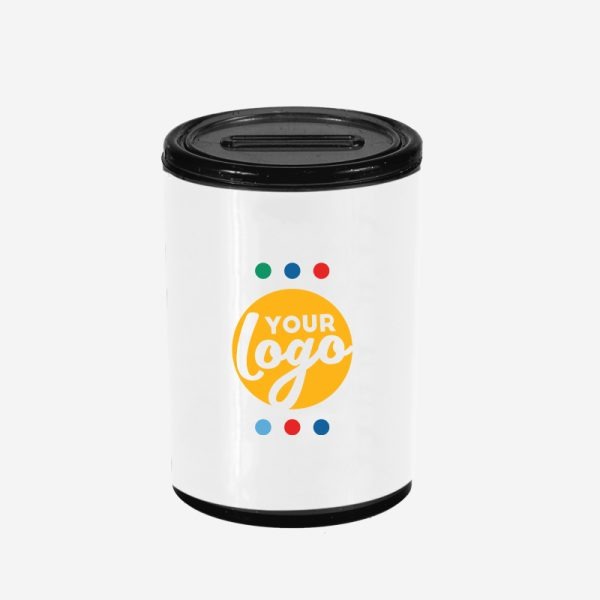 Ref 727PS Round Money Box STICKER BLACK