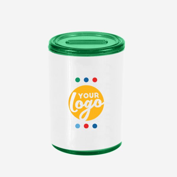 Ref 727PS Round Money Box STICKER EMERALD GREEN