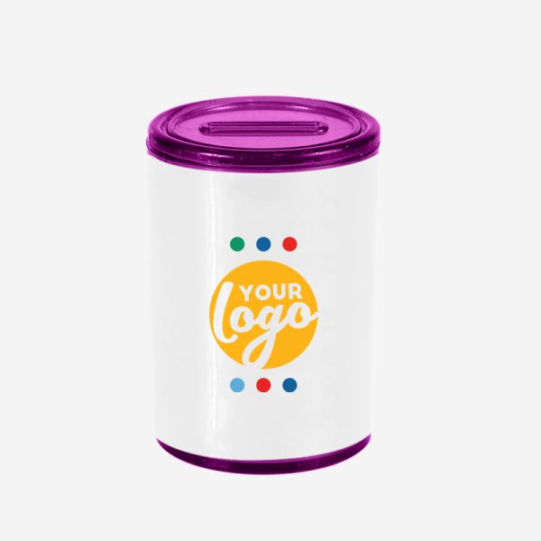 Ref 727PS Round Money Box STICKER GRAPE