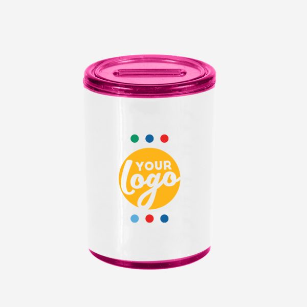 Ref 727PS Round Money Box STICKER MAGENTA