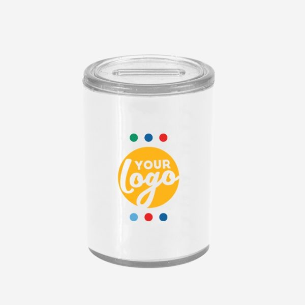 Ref 727PS Round Money Box STICKER OPAQUE WHITE