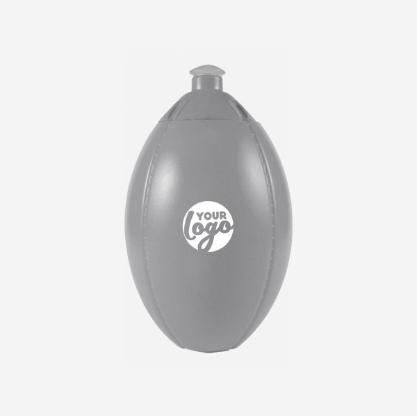 Rugby Ball 500ml Sports Bottle 4 Rugby Sports Bottle Gray