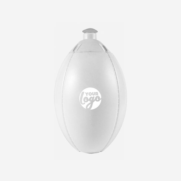 Rugby Ball 500ml Sports Bottle 3 Rugby Sports Bottle White