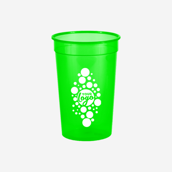 REF 449 PARTY TUMBLER CLEAR 500ML CLEAR NEON GREEN SILKSCREEN