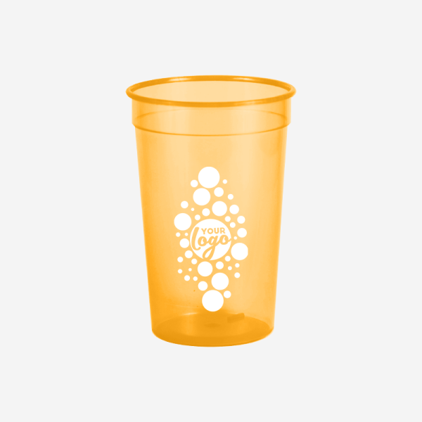 REF 449 PARTY TUMBLER CLEAR 500ML SILKCREEN ORANGE