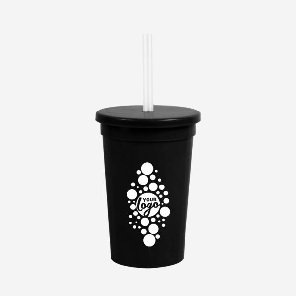 REF 459 LUMO PARTY TUMBLER W CAP STRAW SOLID BLACK