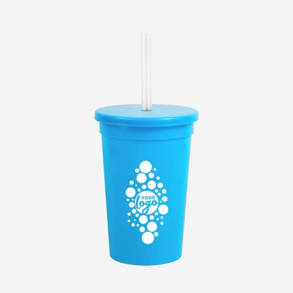 REF 459 LUMO PARTY TUMBLER W CAP STRAW SOLID CYAN