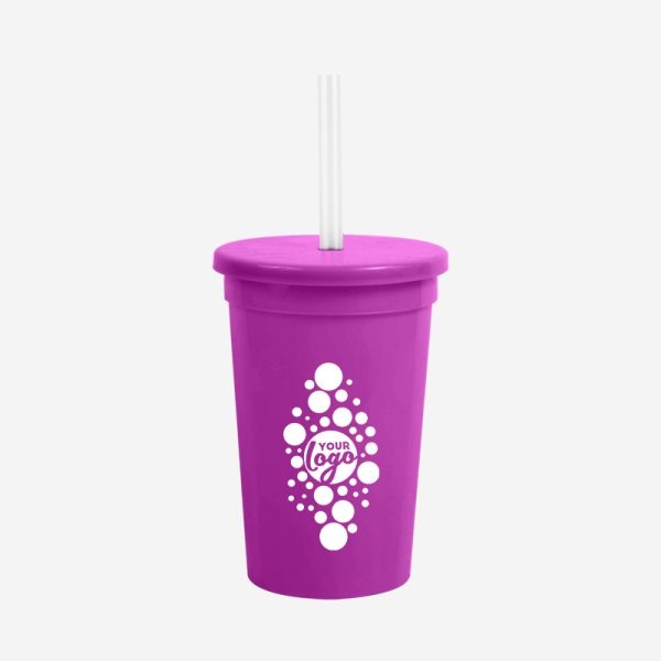 REF 459 LUMO PARTY TUMBLER W CAP STRAW SOLID GRAPE