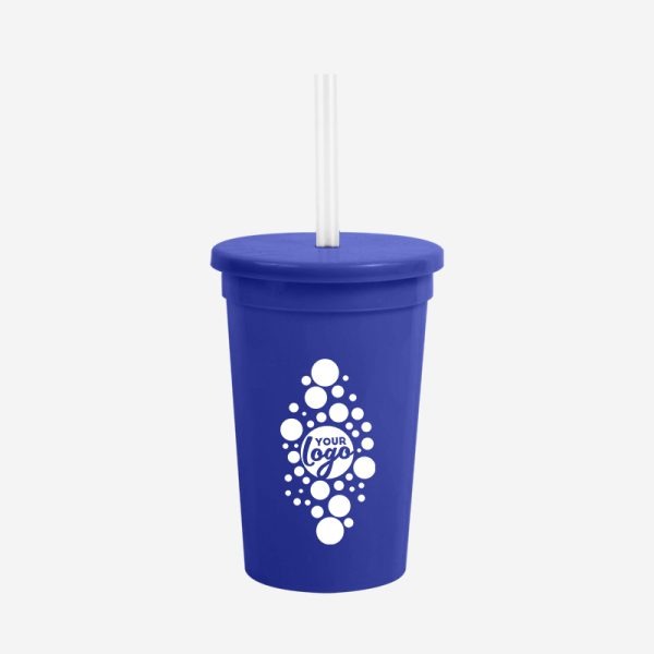 REF 459 LUMO PARTY TUMBLER W CAP STRAW SOLID ROYAL BLUE