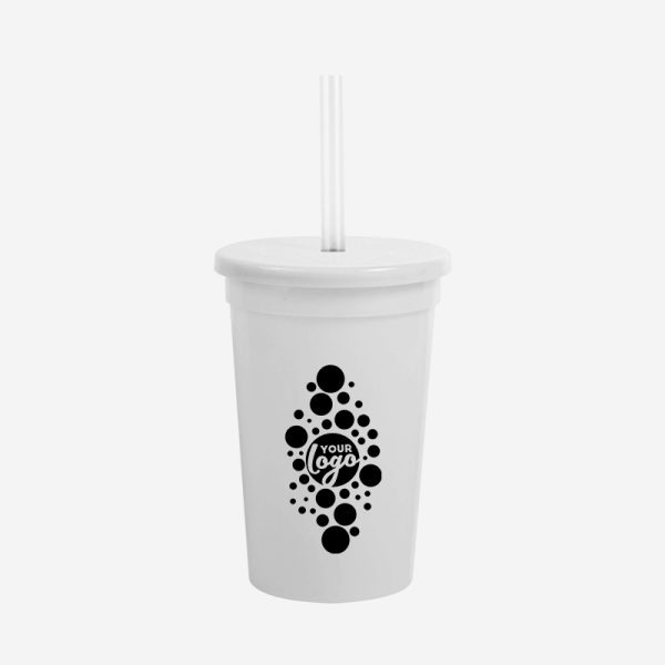 REF 459 LUMO PARTY TUMBLER W CAP STRAW SOLID WHITE