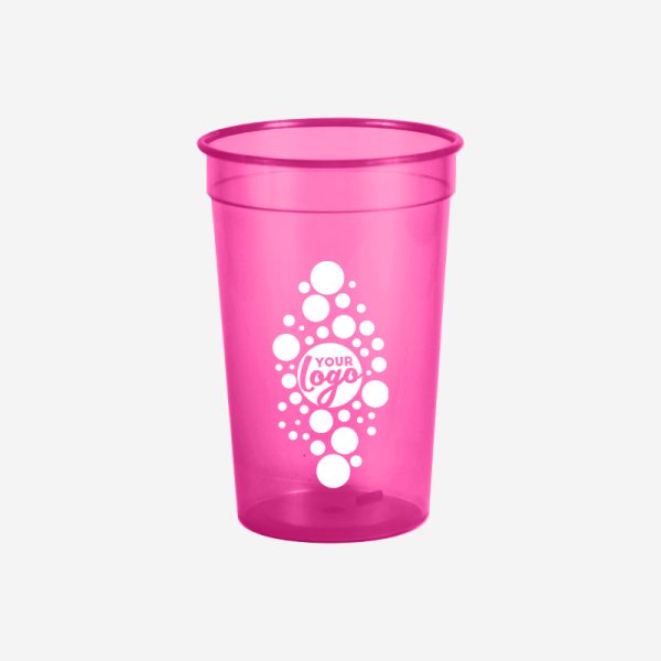 REF 499 PARTY TUMBLER CLEAR 500ML SILKSCREEN MAGENTA