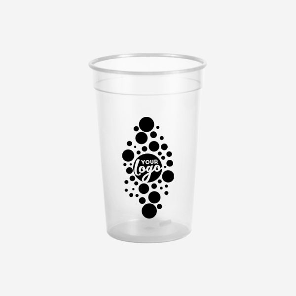 REF 499 PARTY TUMBLER CLEAR 500ML SILKSCREEN WHITE CLEAR