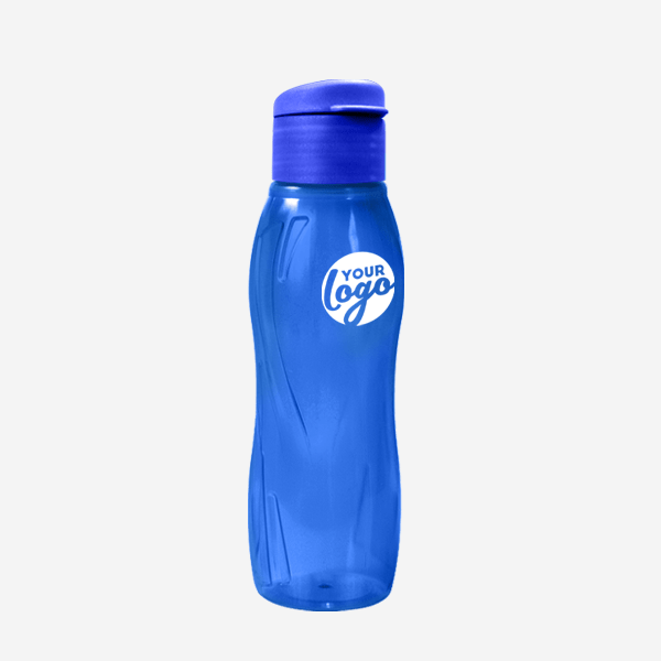 500ML ARCTIC SWIRL WATER BOTTLE PAD PRINT – CLEAR LUMO BLUE