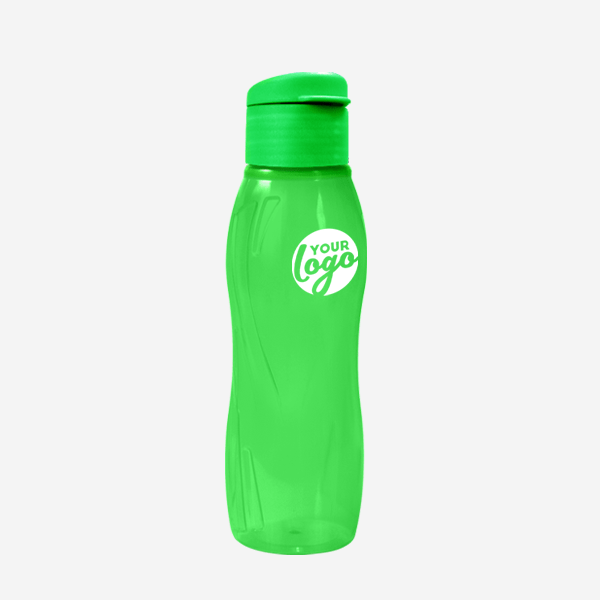500ML ARCTIC SWIRL WATER BOTTLE PAD PRINT – CLEAR NEON GREEN