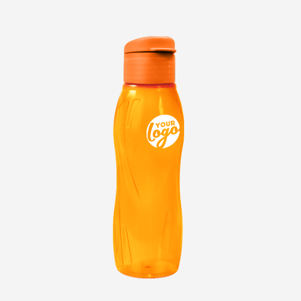 500ML ARCTIC SWIRL WATER BOTTLE PAD PRINT – CLEAR ORANGE