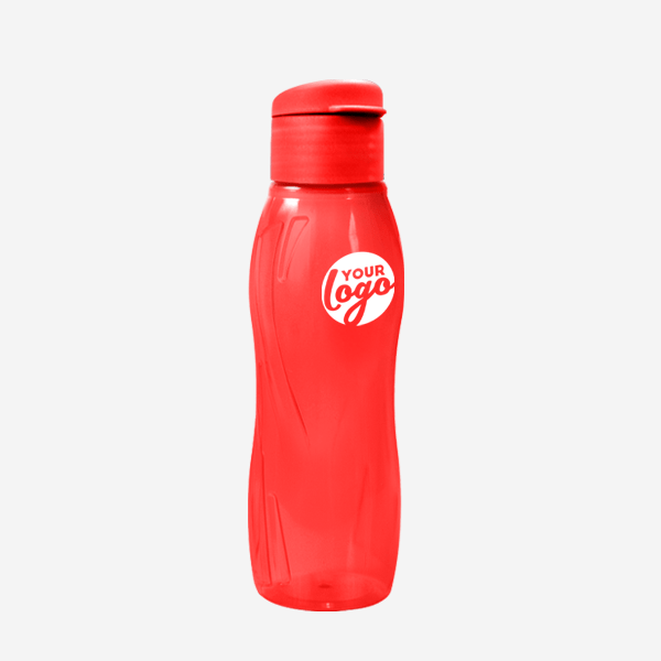 500ML ARCTIC SWIRL WATER BOTTLE PAD PRINT – CLEAR RED