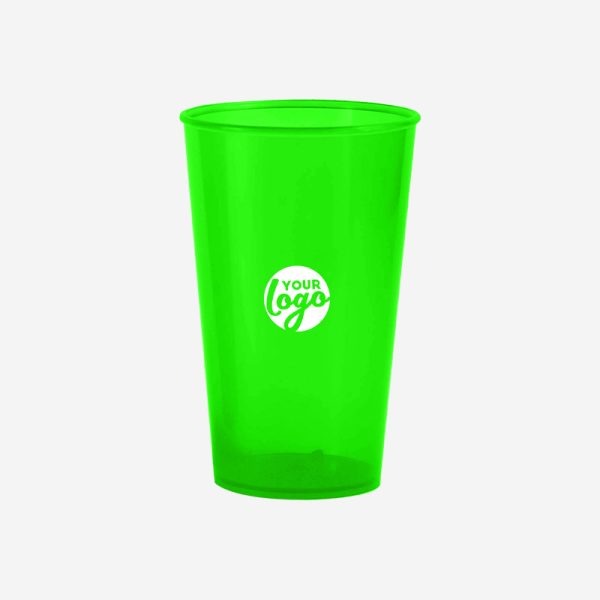 REF 415PS TUMBLER 250ML CLEAR PAD LIME NEON GREEN 2