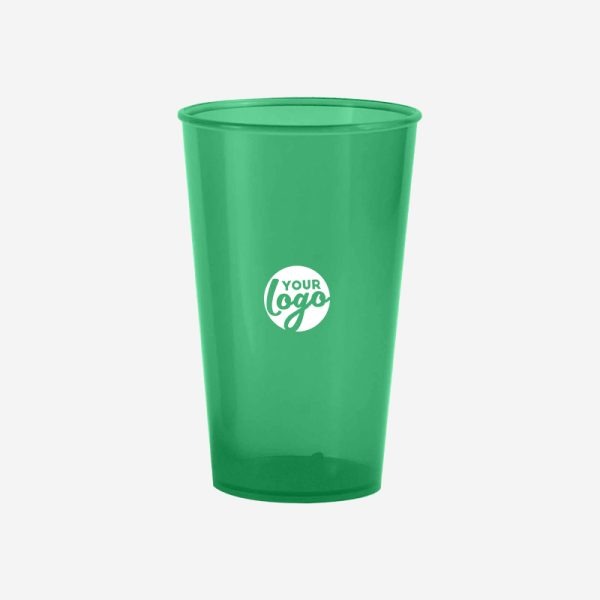 REF 415PS TUMBLER 250ML CLEAR PAD PRINT EMERALD GREEN
