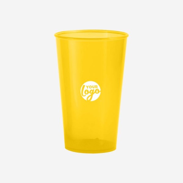 REF 415PS TUMBLER 250ML CLEAR PAD PRINT YELLOW