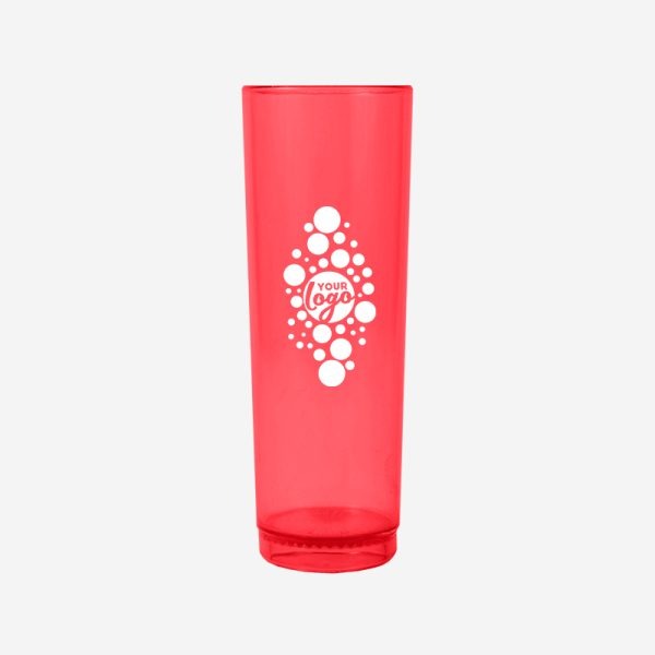 REF 447 360ML ZOMBIE PLASTIC GLASS RED