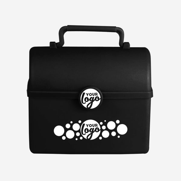 REF 754 TREASURE CHEST SILKSCREEN LUNCHBOX BLACK