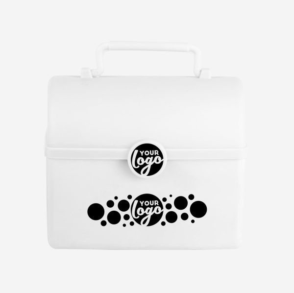 REF 754 TREASURE CHEST SILKSCREEN LUNCHBOX WHITE