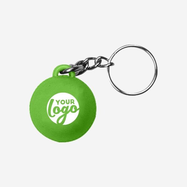 REF CK36 CRICKET BALL KEYRING LIME NEON GREEN