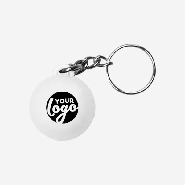REF CK36 CRICKET BALL KEYRING WHITE