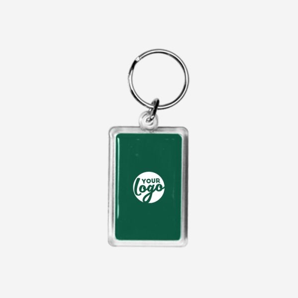 REF CK56 DOMED RECTANGLE KEYRING BOTTLE GREEN