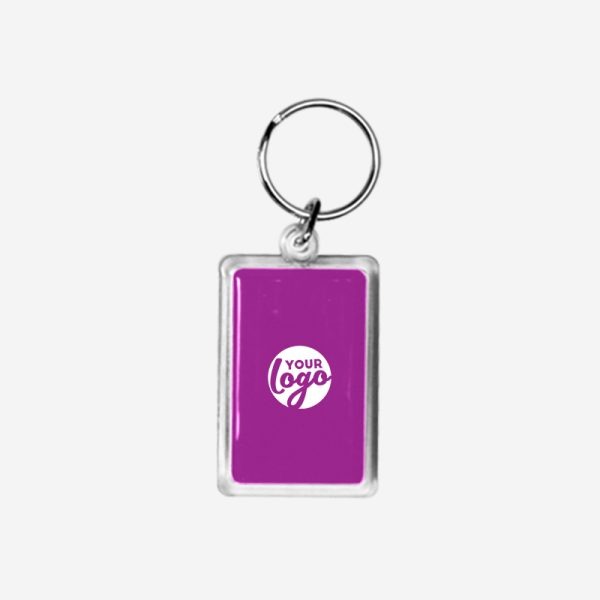 REF CK56 DOMED RECTANGLE KEYRING GRAPE
