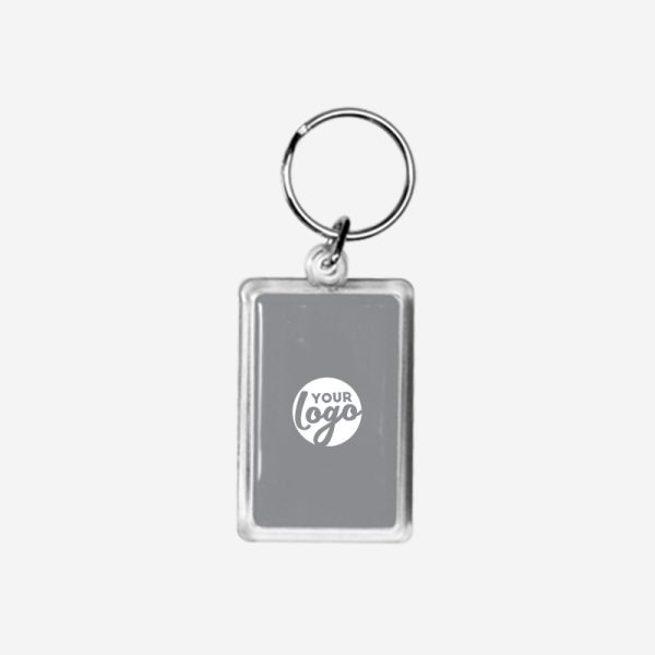 REF CK56 DOMED RECTANGLE KEYRING GRAY
