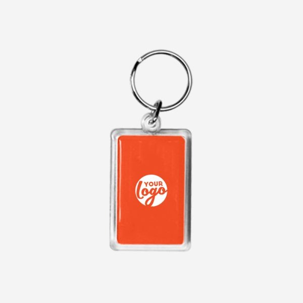 REF CK56 DOMED RECTANGLE KEYRING ORANGE